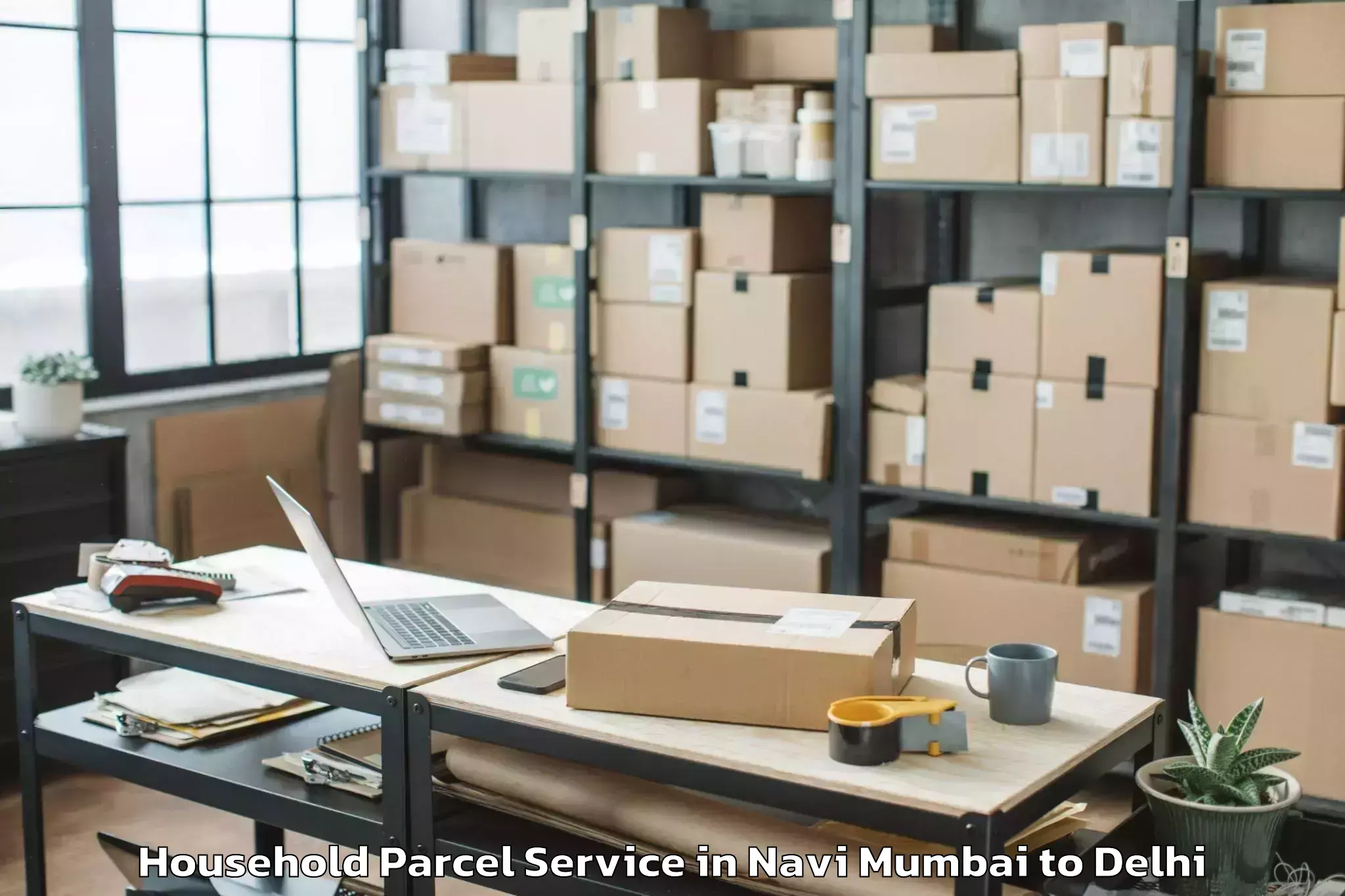 Hassle-Free Navi Mumbai to Chanakya Puri Household Parcel